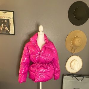 Hot Pink Puffer Jacket